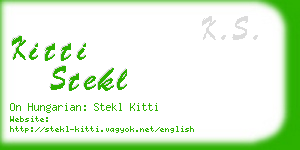 kitti stekl business card